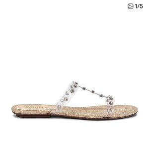 SCHUTZ Clear Fleurita Slide Sandals